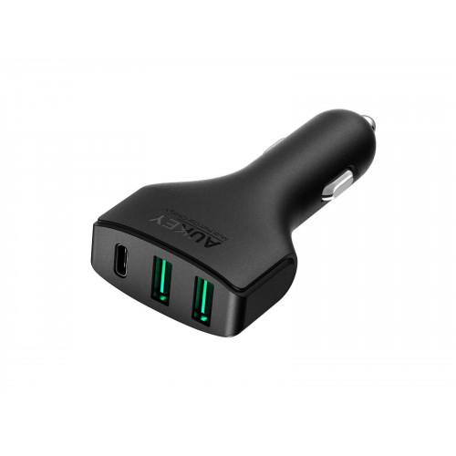Aukey CC-Y3 3-Port USB-C autós gyorstöltő (bontatlan)