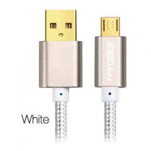 MYGEEK micro USB kábel, 2m fehér (bontatlan)
