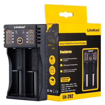 LiitoKala Lii-202 USB-s akkumulátor töltő