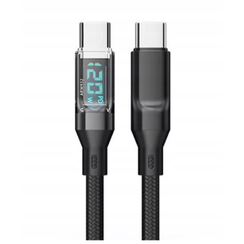 OOZCC 120W USB Type-C gyorstöltő kábel digitális kijelzővel [1 m]