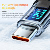 OOZCC 120W USB Type-C gyorstöltő kábel digitális kijelzővel [1 m]