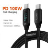 Toocki PD 100W USB Type-C gyorstöltő kábel (1m)