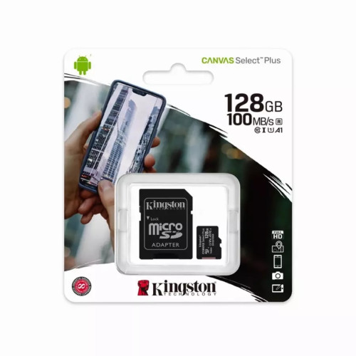 Kingston Canvas Select Plus MicroSD memóriakártya [128GB]