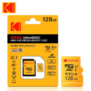 Kodak microSDXC UHS-I V30 A1 128GB memória kártya