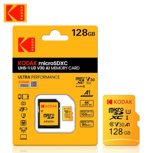 Kodak microSDXC UHS-I V30 A1 128GB memória kártya