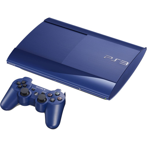 PS3 konzol, Super Slim modell, 500 GB [kék]