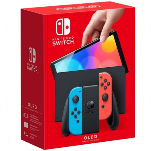 Nintendo Switch OLED [piros-kék] + 128 GB SD kártya (használt)