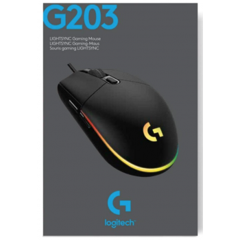 Logitech G203 Lightsync vezetékes optikai gaming egér [fekete]