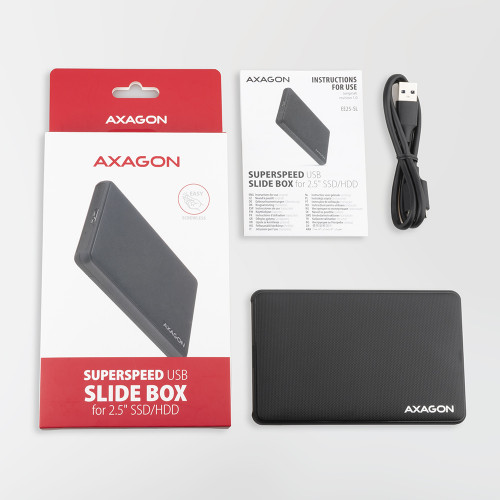 AXAGON SuperSpeed USB 3.1 külső merevlemez ház [fekete]