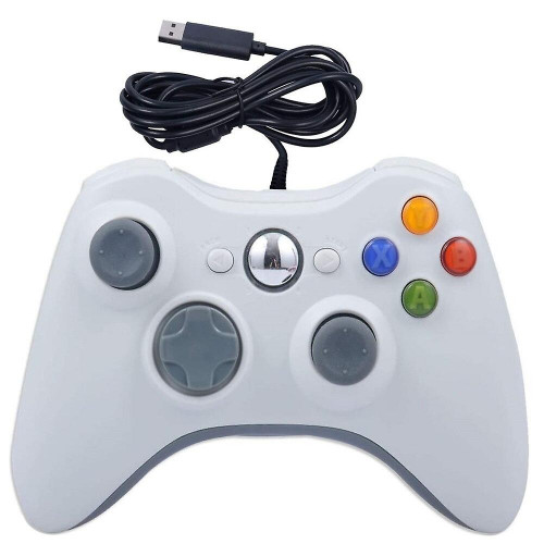 Vezetékes Xbox 360 style kontroller PC/PS3 kompatibilis (fehér, OEM)