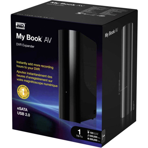 WD MyBook AV 1TB 3,5" eSATA/USB2.0 fekete külső merevlemez