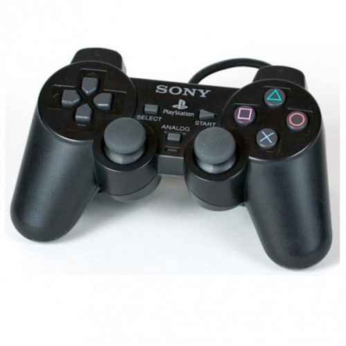 PS2 kontroller - DUALSHOCK 2 fekete vezetékes (használt)
