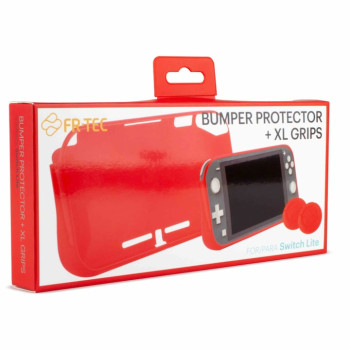 FR-TEC Bumper Protector + XL Grips Nintendo Switch Lite-hoz [piros]