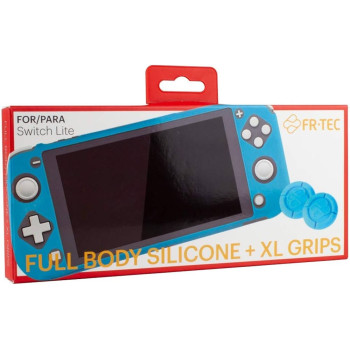 FR-TEC Full Body Silicone + XL Grips Nintendo Switch Lite-hoz [kék]