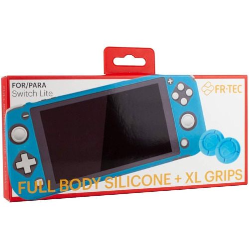FR-TEC Full Body Silicone + XL Grips Nintendo Switch Lite-hoz [kék]