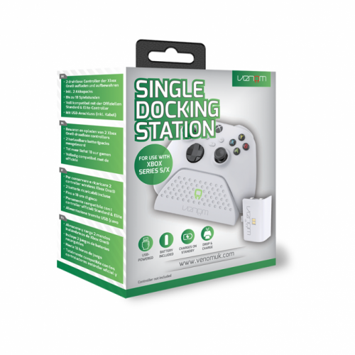 Venom Xbox Series S|X & Xbox One fehér töltőállomás + 1 db akkumulátor [VS2870]