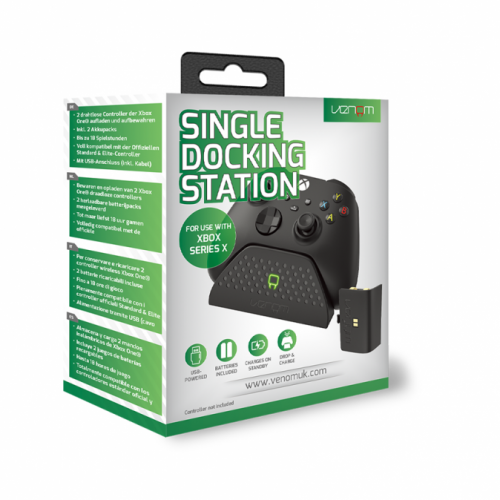 Venom Xbox Series S|X & Xbox One fekete töltőállomás + 1 db akkumulátor [VS2880] 