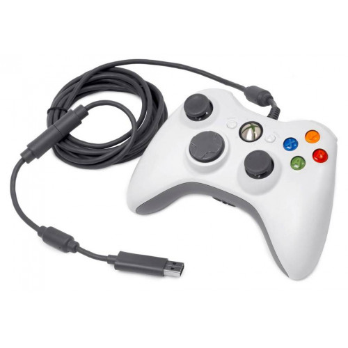 Xbox 360 vezetékes kontroller fehér - (használt)