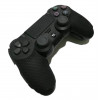 PS4 kontroller - DUALSHOCK 4 V2 vezeték nélküli - Fekete szilikon borítással (használt)