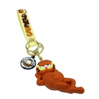 Garfield mini figura kulcstartó