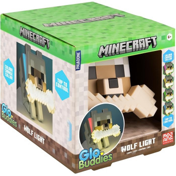 Paladone Glo Buddies: Minecraft - Farkas asztali lámpa
