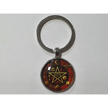 Pentagram kulcstartó