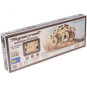 WoodenCity fafigurák SuperFast sorozat Monster Truck Hummer makett