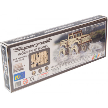 WoodenCity fafigurák SuperFast sorozat Monster Truck Ford makett