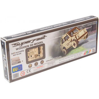 WoodenCity fafigurák SuperFast sorozat Rally Car Fiat makett