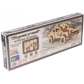 WoodenCity fafigurák SuperFast sorozat Rally Car Porsche makett