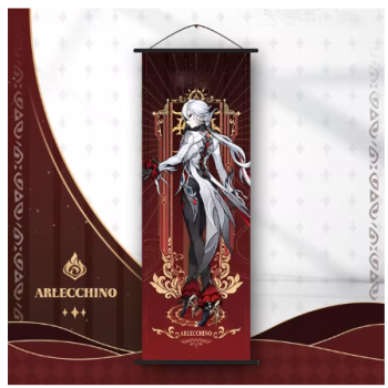 Genshin Impact lágyselyem poszter tekercs [Arlecchino]