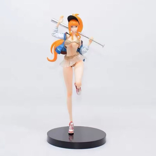 One Piece Baseball Girl Nami szobor [19 cm] (doboz nélkül)