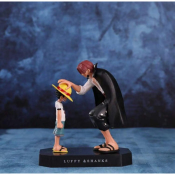 One Piece - Luffy and Shanks szobor [18 cm] (doboz nélkül)
