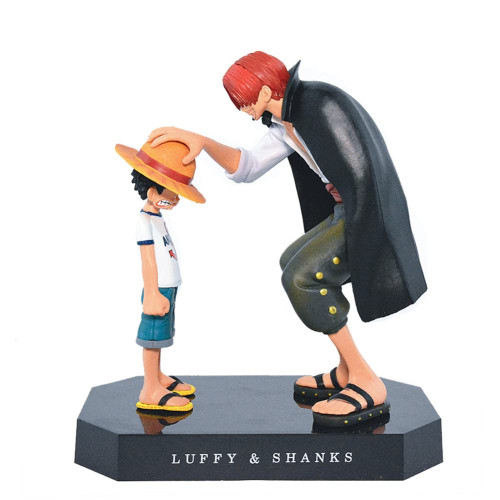 One Piece - Luffy and Shanks szobor [18 cm] (doboz nélkül)